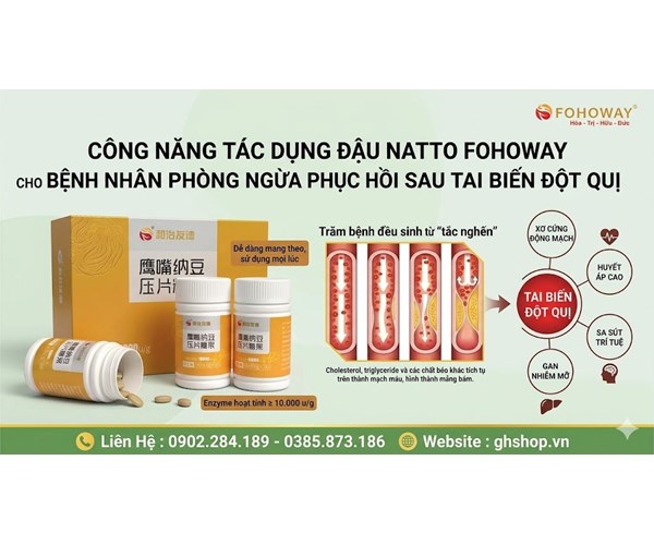 Đậu Gà Natto Fohoway Hàm Lượng Cao 10000 U/G Giá Bao Nhiêu